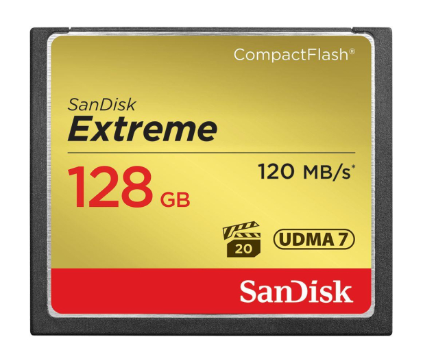 SANDISK Karta pamięci CompactFlash 128GB 120MB/s SDCFXSB-128G-G46 - 382168 - zdjęcie